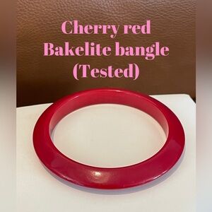 Cherry Red Bakelite Bangle